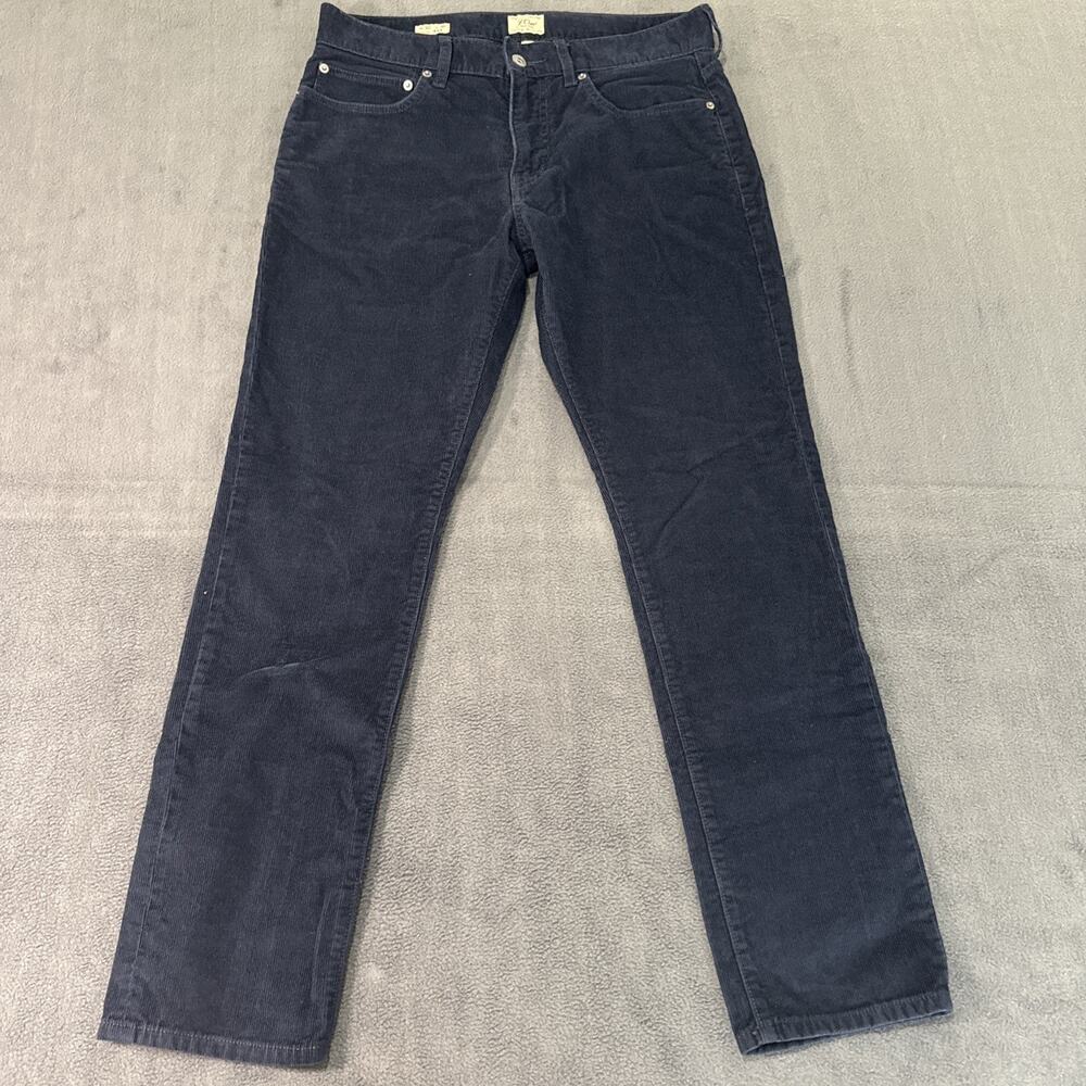 J. Crew 484 Slim Corduroy Pants Men’s 32x30 Navy Blue 5 Pocket Style